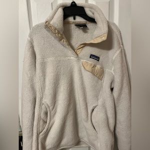 White/Cream Patagonia snap-up jacket size M!
